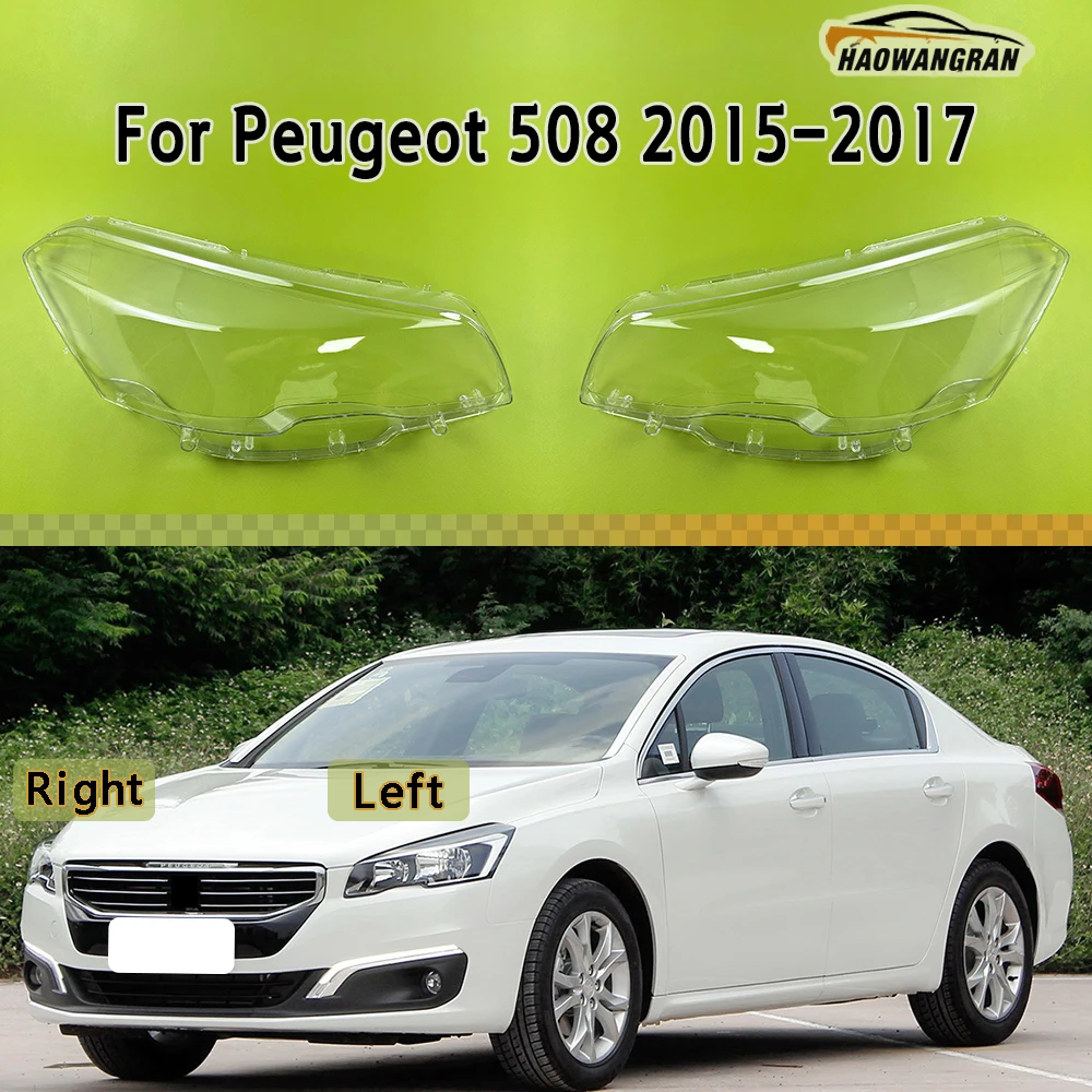 

Transparent Headlight Cover Headlamp Shell Clear Lens Plexiglass Replace Original Lampshade For Peugeot 508 2015 2016 2017