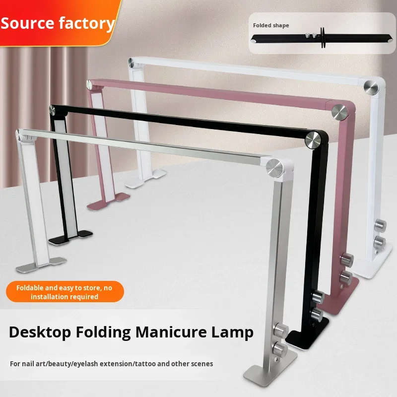 STLF LZS Super Bright 36W Manicure UV Lamp Swing Arm Square Table Lamp for Acrylic Nail Tattoo Eyelash Extension Brightness Adju