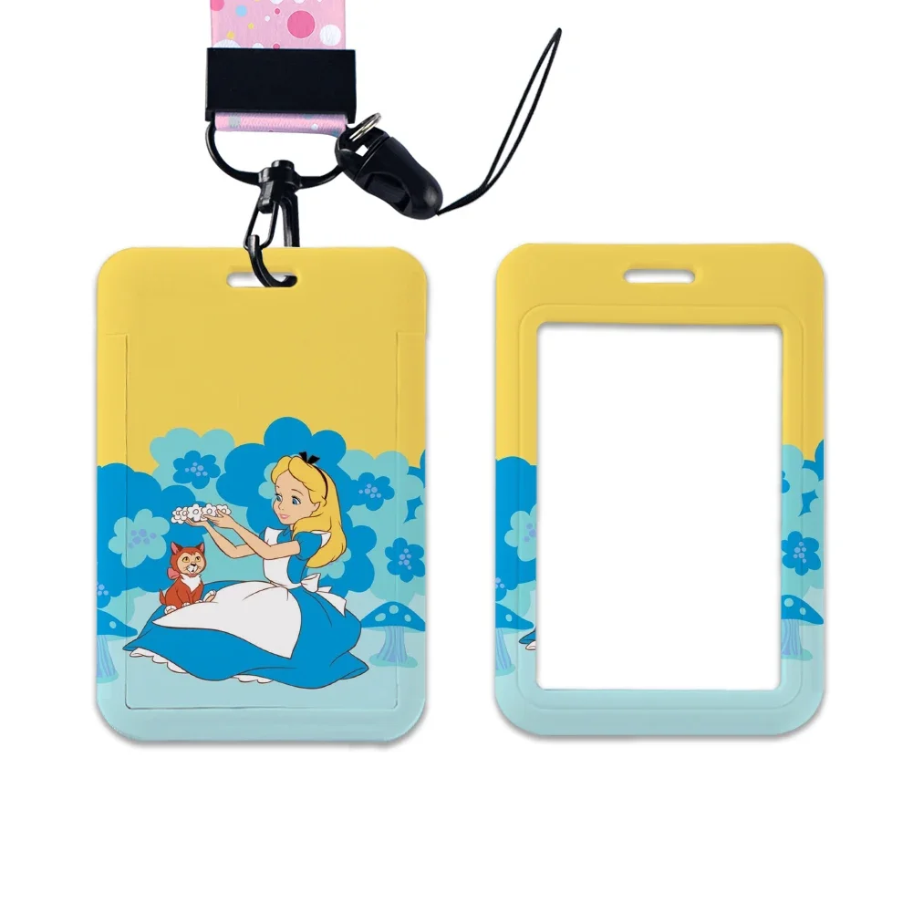 

Держатель для рабочего пропуска/бейджа «Принцесса Алиса Дисней» с брелоками, держатель для студенческого удостоверения, аксессуары для шнурка для карт