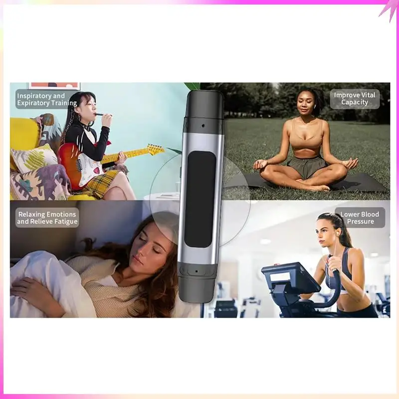 B68C Spirometer Intelligente ademhalingstrainer Spirometer Fitness krachttrainer voor kinderen en volwassenen Longademhalingstraining