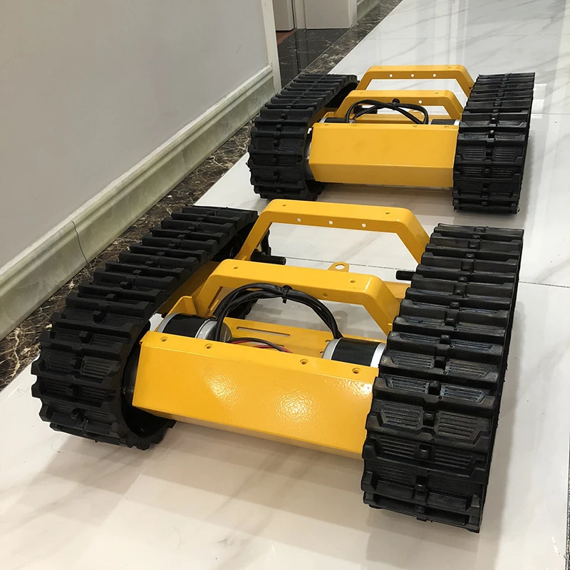 

Металлическое гусеничное шасси для тяжелых нагрузок, железная рама, двухмоторный привод, платформа для DIY-робототехники, внедорожник, пляжный трамвай, деталь для трансмиссии