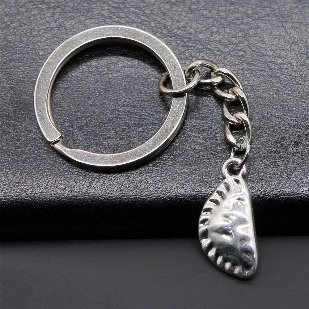 Souvenirs Gift Dropshipping Antique Silver Color 10x22mm Dumplings Pendant Keyring