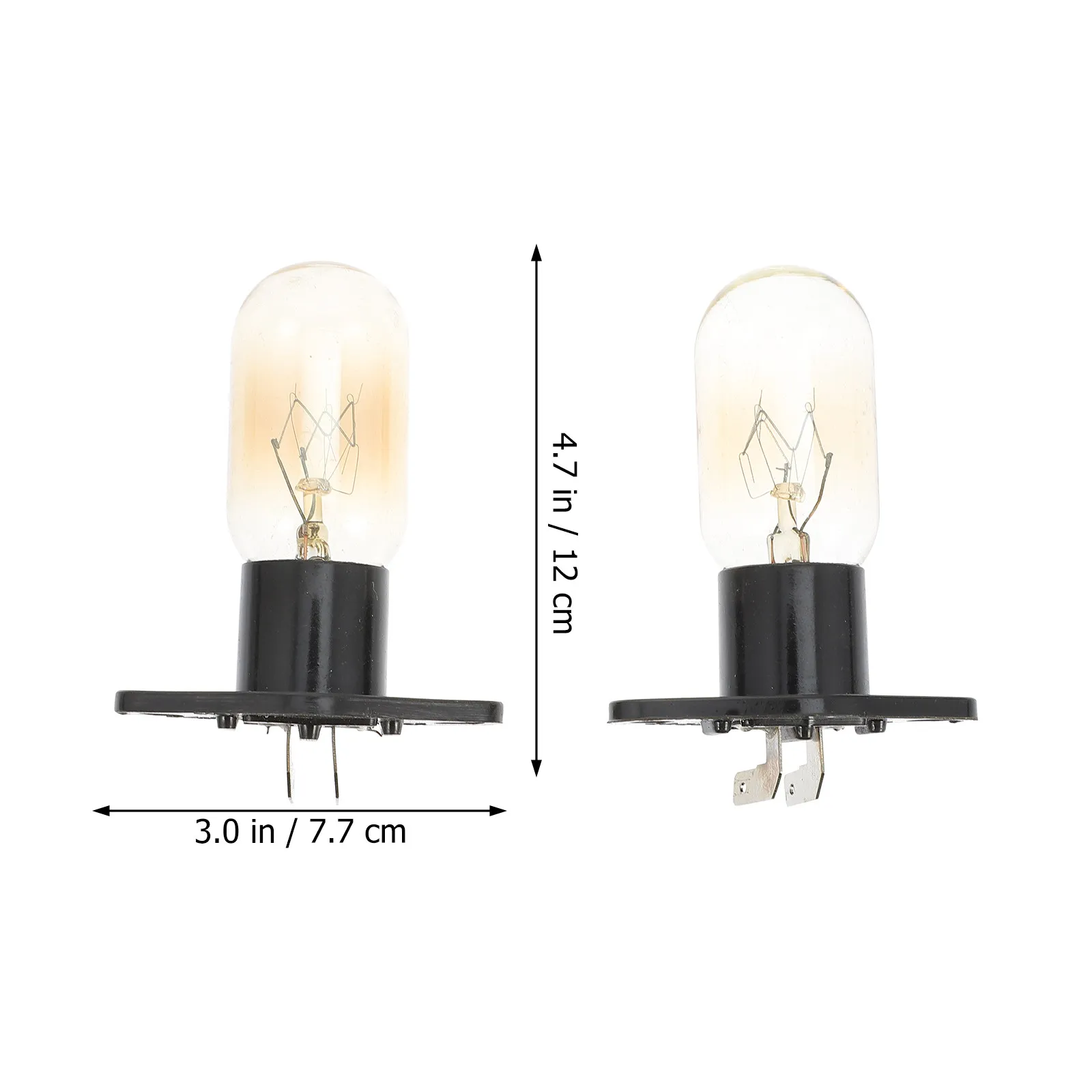 25W Oven Heat-Resistant Light Bulbs, 2-Pack Refrigerator Appliance Replacement
