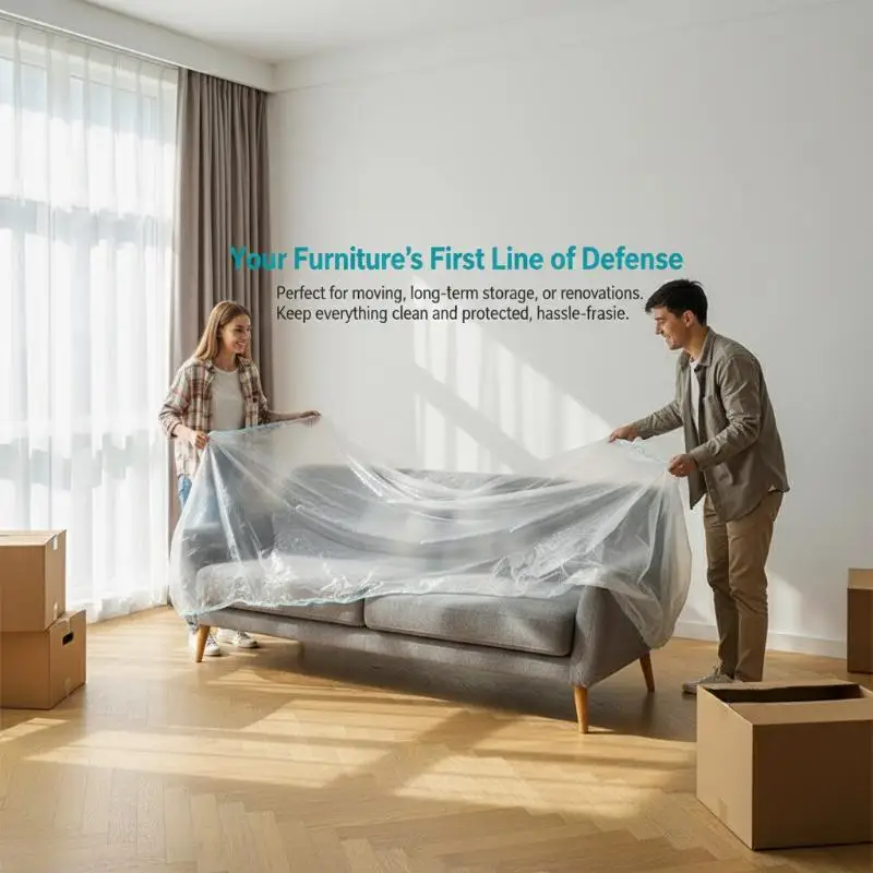 Disposable Transparent Bed Cover Waterproof Furniture Protector  Large Size Mattress Sheet for Pet Home Use