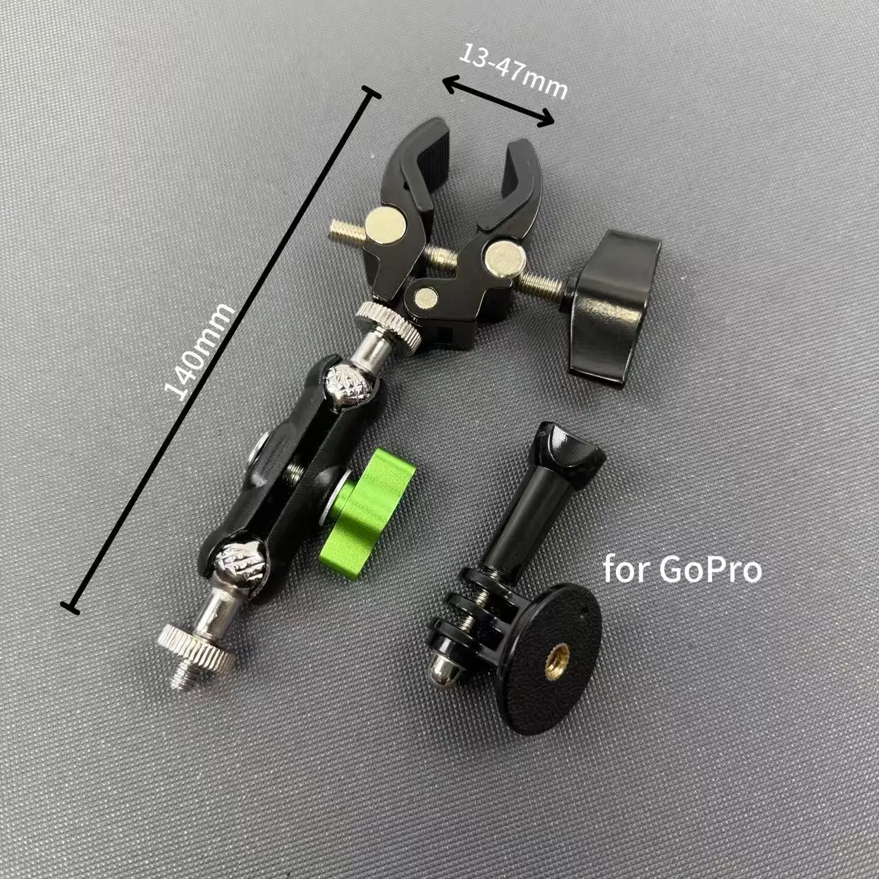 Multifunctional Metal Camera Holder 360 Degree Rotating Joint Circle Tube Clamp for Cycling Compatible with DJI GoPro