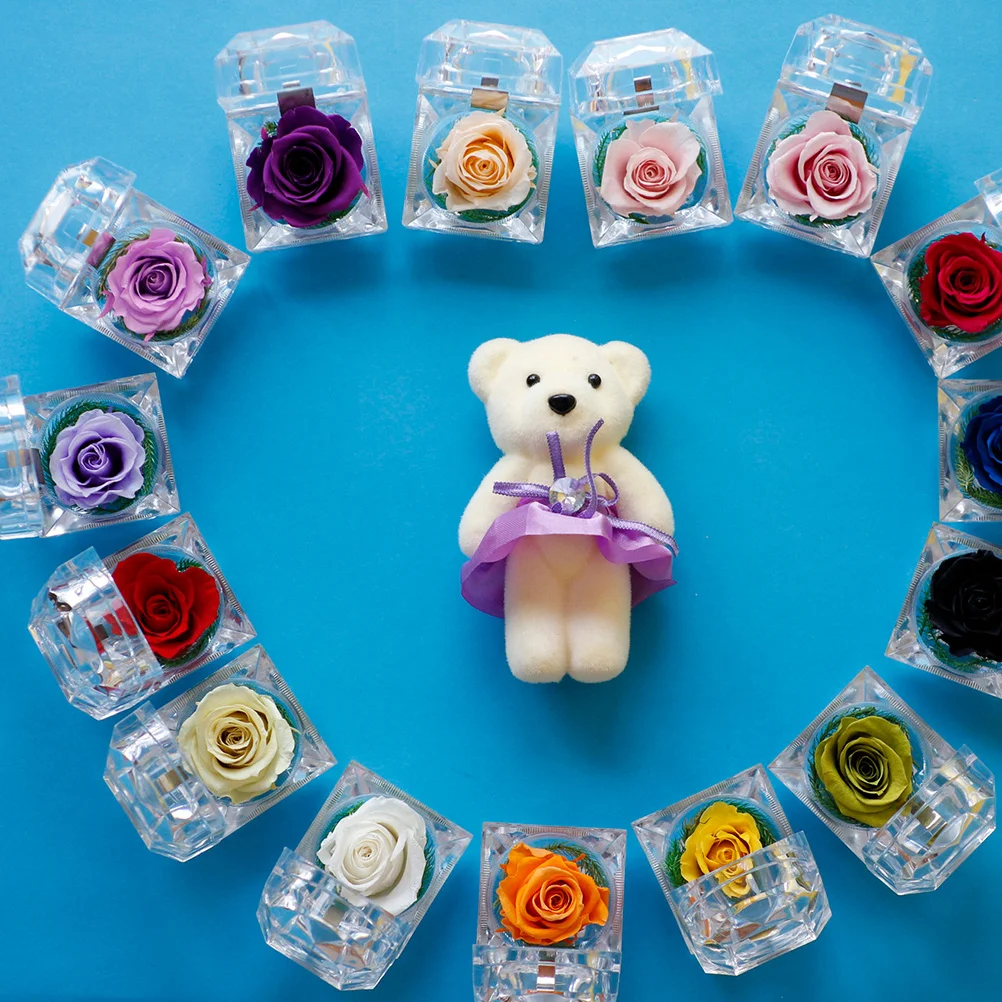 

1Pcs Never Withered Rose Preserved Flower Color Romantic Gift for Valentine Birthday Wedding Home Decoration