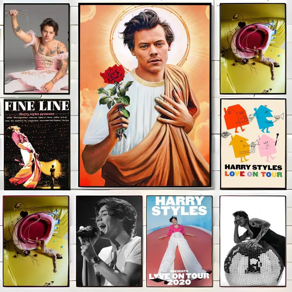 Charming Popular Hot Singer H-Harry S-Styles Poster Wall Art Print Poster Decorative Mural Home Decor Gift Unframed