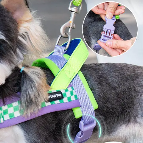 New Saddle Style Explosion-proof Dog Chest Harness Thickened Soft Lining Adjustable Anti Slip Traction Strap Comfortable To Wear