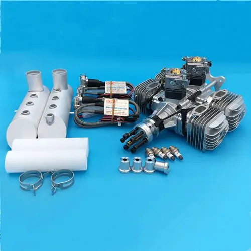 DLE120 T4 RC Airplane Gasoline Engine Power Four-Cylinder Two-Stroke Side Exhaust Natural Wind-Cooled 120CC Displacement