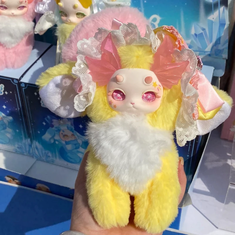 Rabbit Rabbit Dragon 3rd Generation 3 Bullet Colorful Crystal Series Plush Surprise Blind Box Trendy Play Cat Ornament Cute Gift