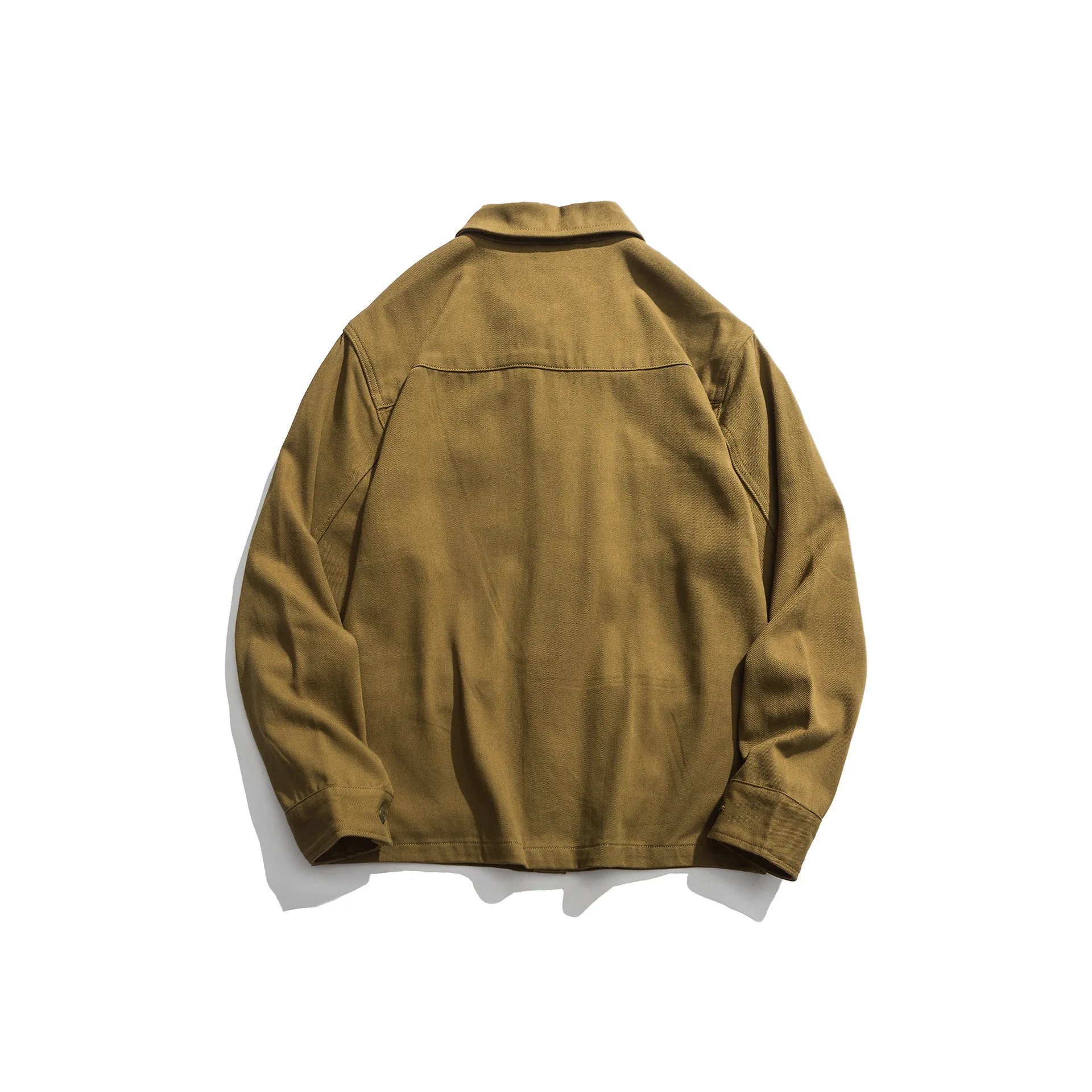 Chigu Men's Clothing | Spring style workwear multi-pocket rough slant men's jacket Japanese retro khaki jacket