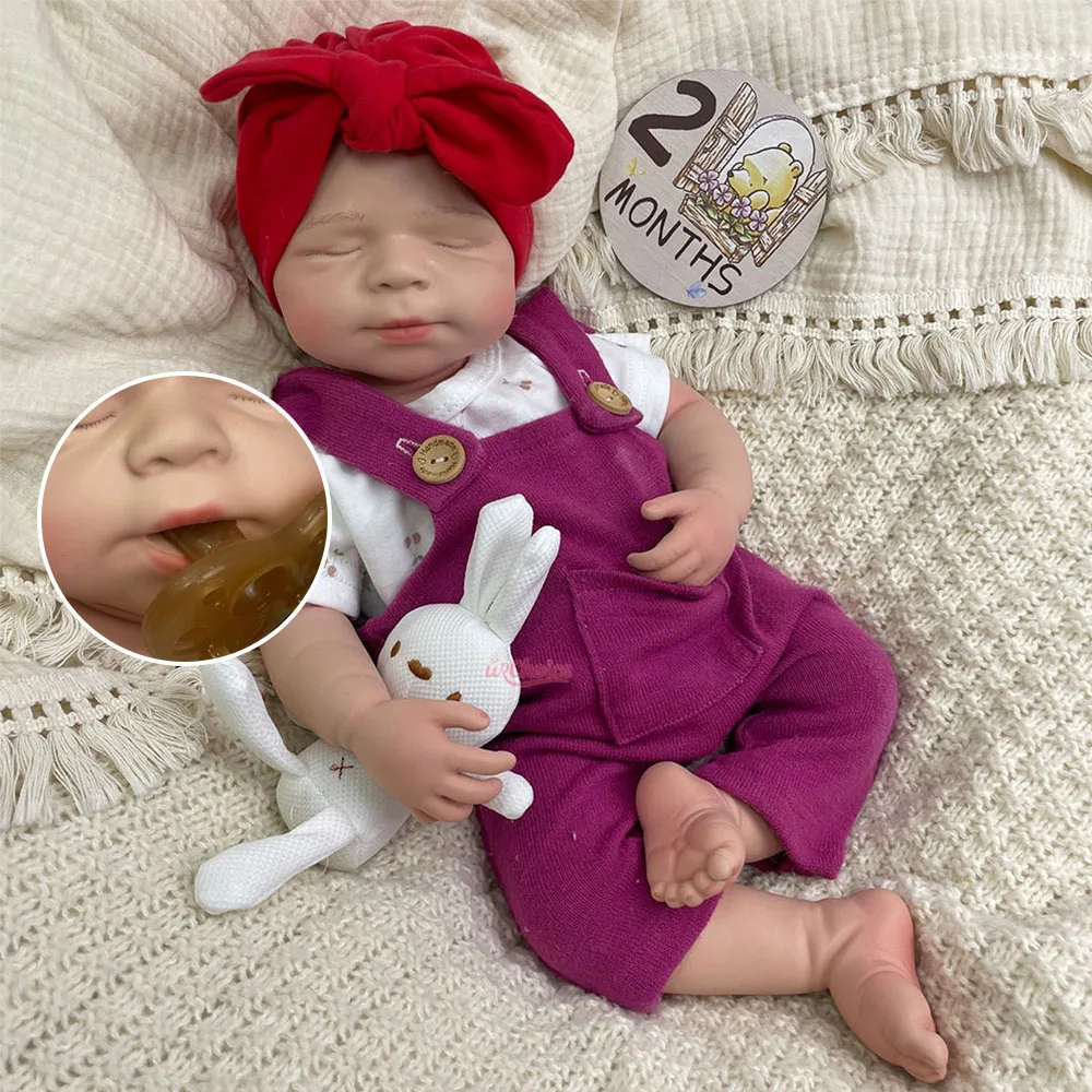50cm Comfortable to Hold Silicone Reborn Doll True-to-Life Features Fine Contours Model for Education and Teaching Display