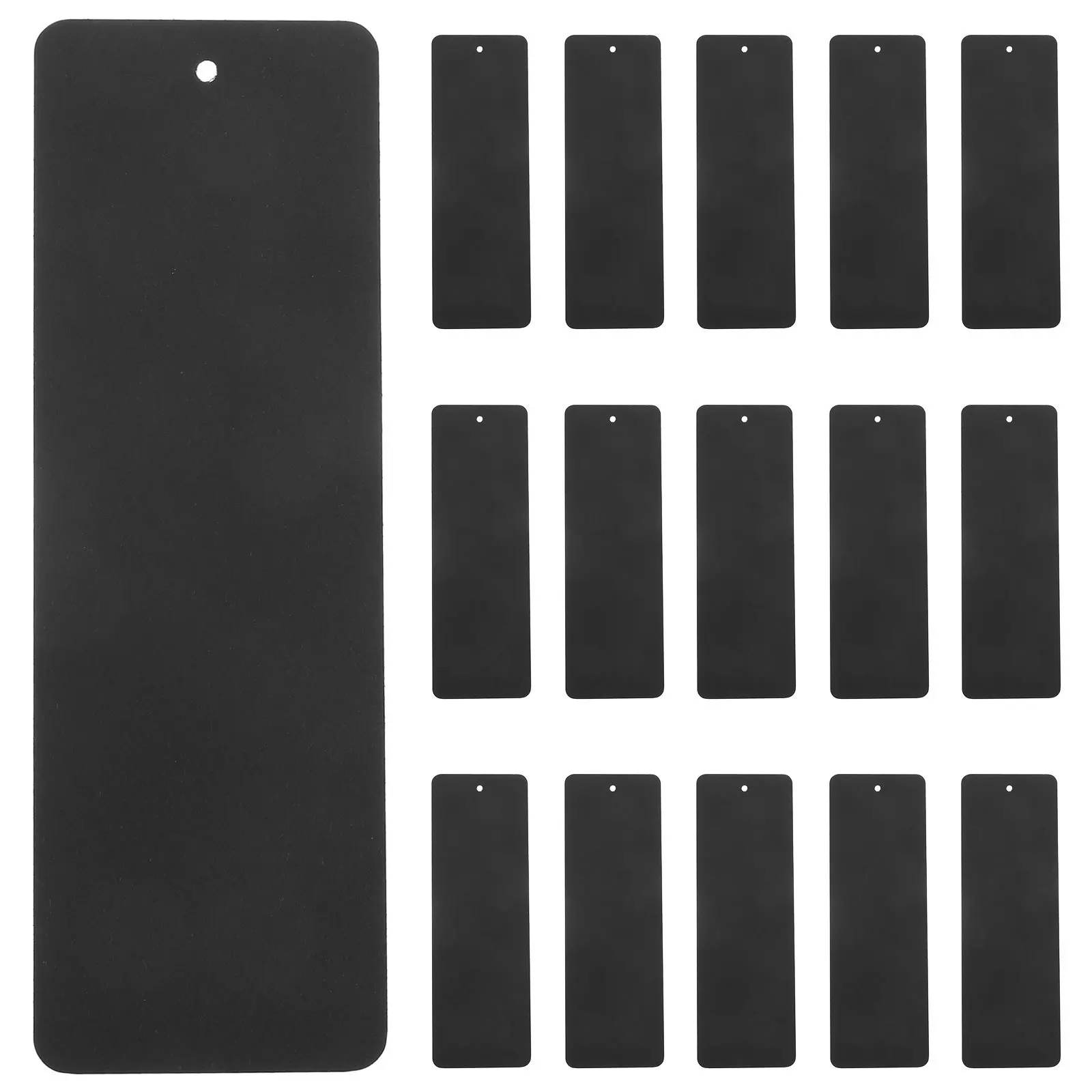 

50Pcs Black Bookmarks for DIY Blank Cardstock Tags Craft Supplies Teachers Classroom Book Decor Page Markers with Holes