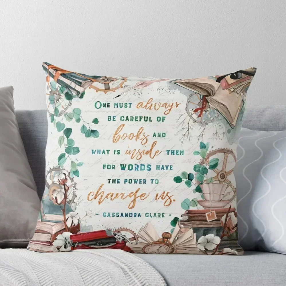 

Be careful of books Throw Pillow christmas supplies christmas cushions covers Couch Cushions pillows decor home pillow