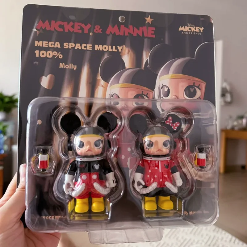 

Molly 100% Mega Space Molly Mouse With Cute Ear Black And Red Collection Figure Art Toy Room Decor Trendy Resort