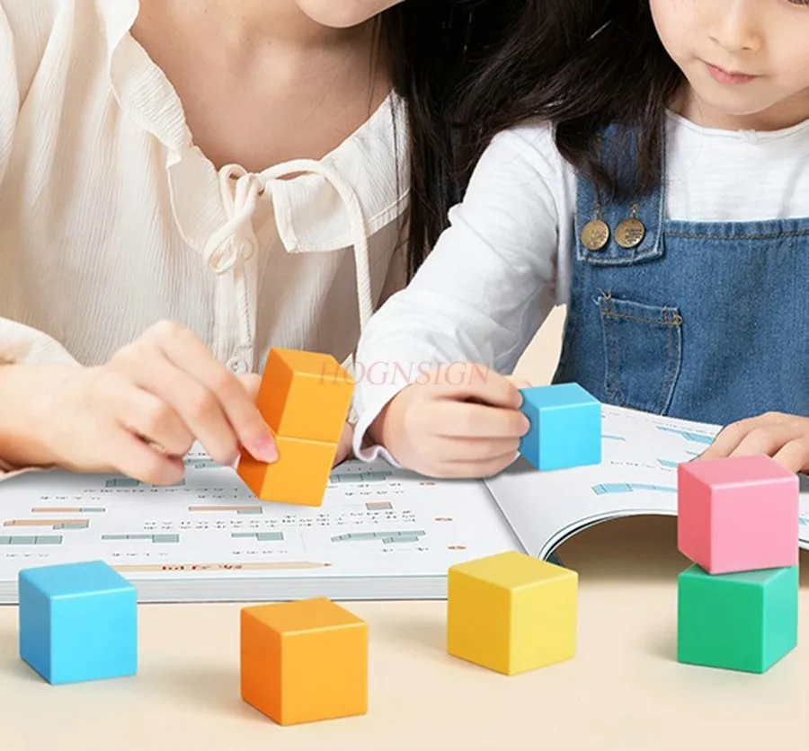 20PCS Magnetic cube teaching aid, cube mathematics teaching aid, small cube, six sided magnetic attraction geometry model