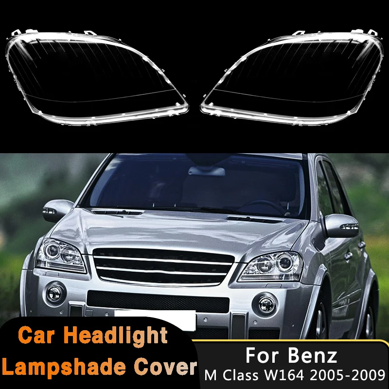For Mercedes Benz M Class W164 2005-2009 ML400 ML450 ML350 Car Lights Shell Front Headlight Cover Lampshade Cap Headlamp Case