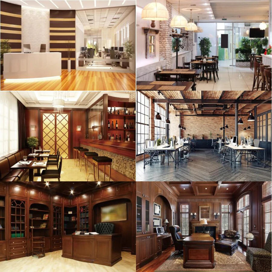 Photography Backdrop Old Style Office Room Bar Brick Wall Wooden Floor Interior Background Banner Photo Studio Photocall