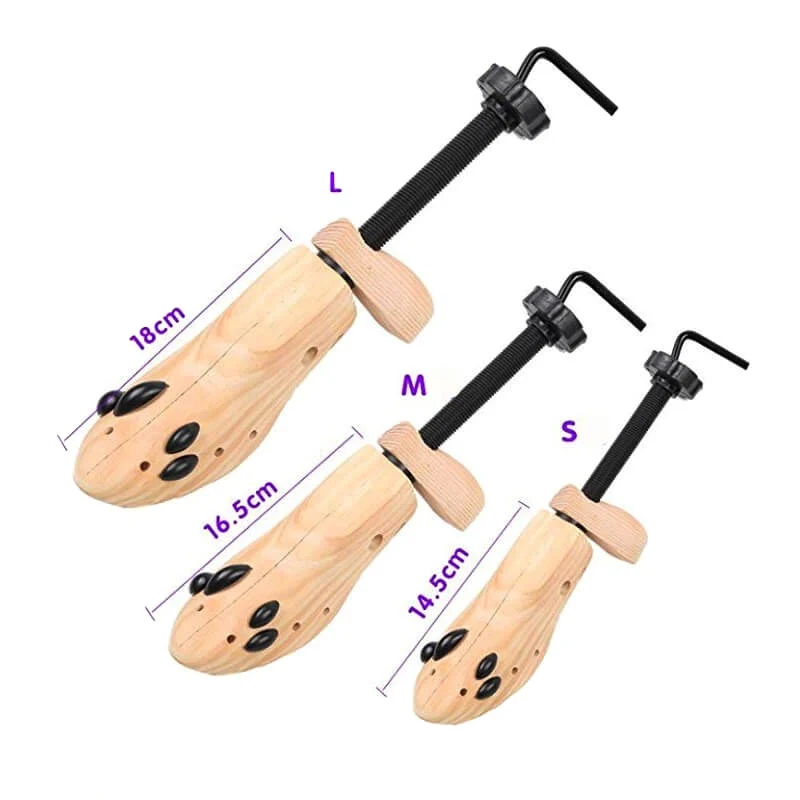 Hot Selling Durable Anti-rust Adjustable Smooth Wooden Shoe Stretcher for Men Women Household -B5