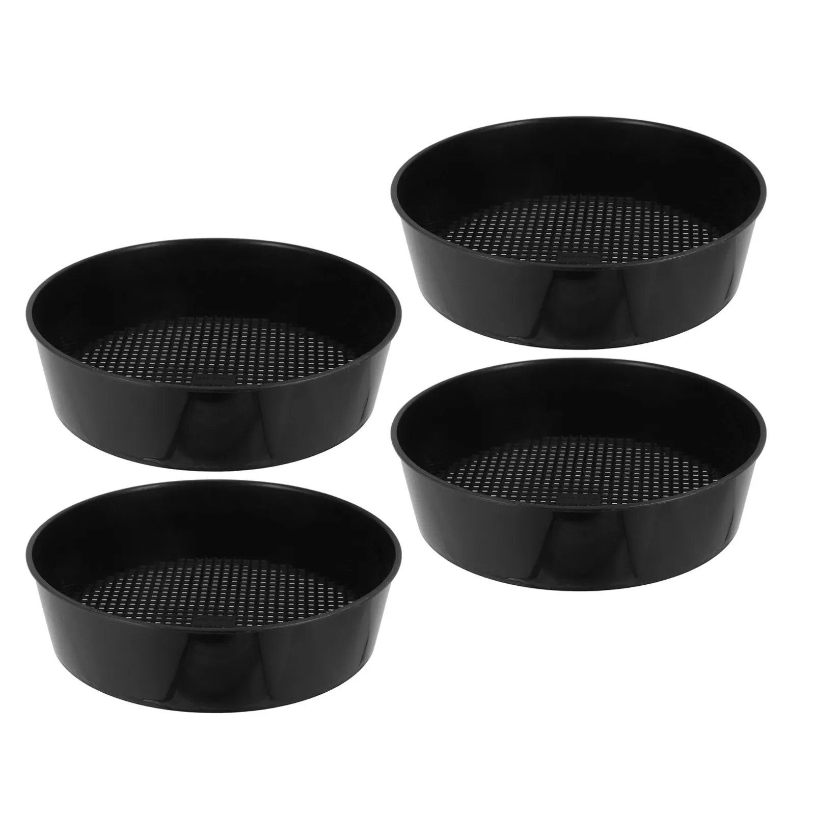 4Pcs Soil Screening Sifter Gardening Tool Plastic Mesh Screen Round Compost Sand Strainer Rock Gravel Filtration Pan view 6
