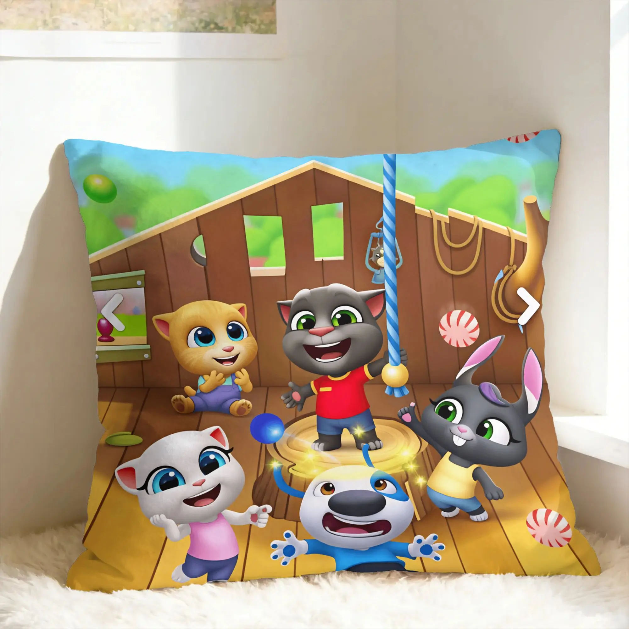 Pillow Case Decorative T-Talking T-Tom And F-Friends Soft  Pillow Cover For Sofa Home Decor Kawaii Pillowcases