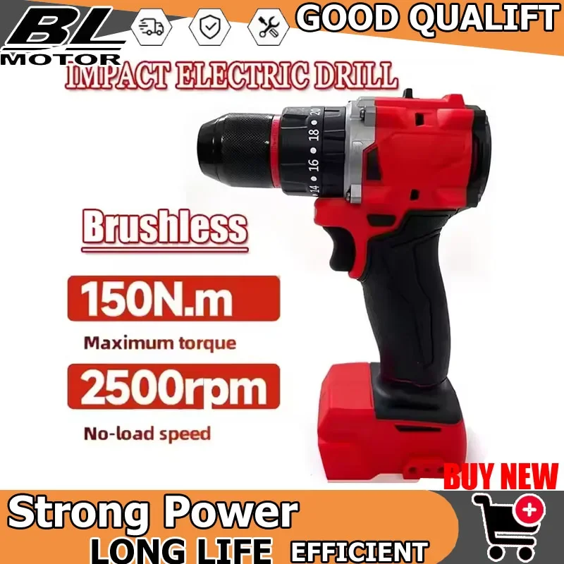

Горячая новинка: Малая электрическая ударная дрель 150 Н·м, бесщеточная, аккумуляторная, для отделочных работ, совместима с батареями Milwaukee 18В