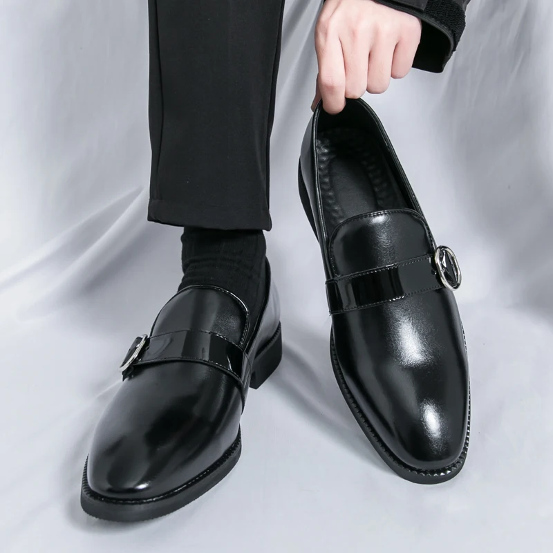 

Classic Men'S Casual Loafers Driving Shoes Moccasin Fashion Male Comfortable Wedding Leather Shoes Men Business Black Dress Shoe