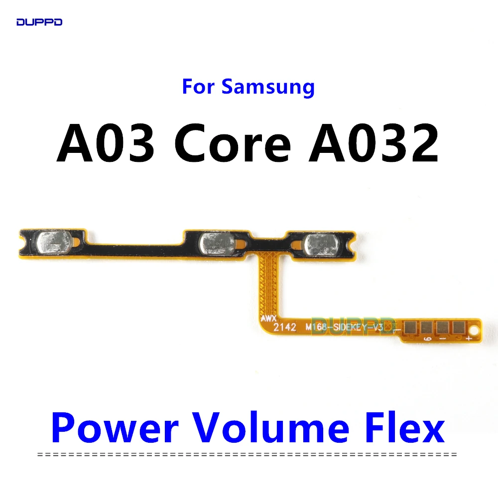 

10PCS For Samsung Galaxy A032 Power Volume Flex Cable Side Key Button A03 Core On Off Switch Flex Cable A03 Repair Parts