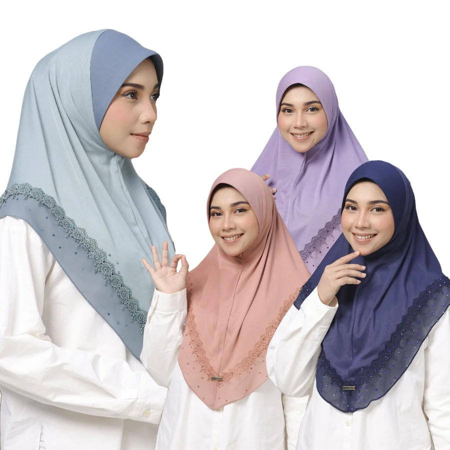 

Шифоновый мусульманский мгновенный хиджаб, женский цельный хиджаб с вышивкой, Амира, химиотерапия, исламский шарф, тюрбан, повязка на голову, шаль, платок, накидка