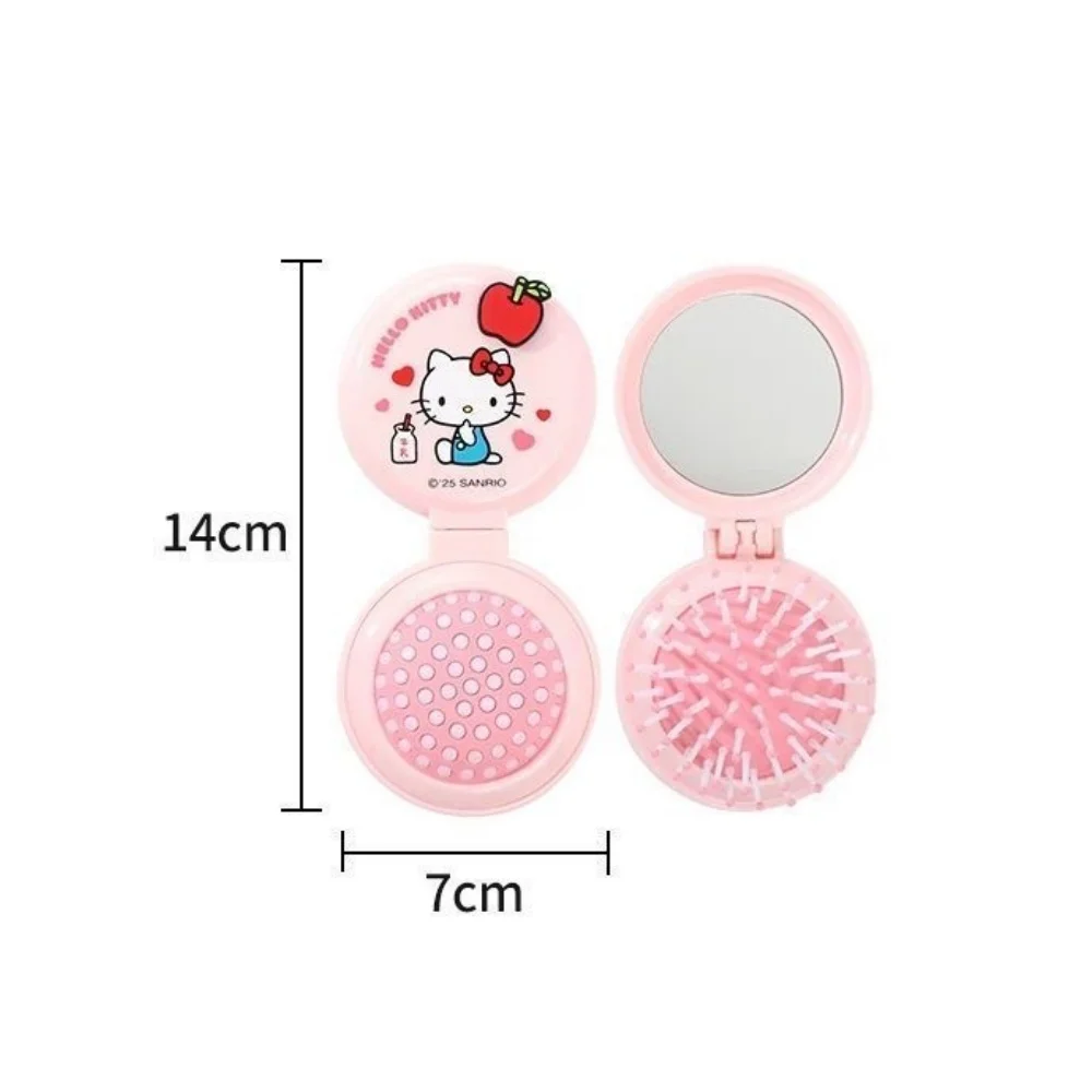 1Pc Hello Kitty Massage Comb Cartoon Cinnamoroll Kuromi Melody Foldable Hair Protection Combs Lady Portable Hair Comb