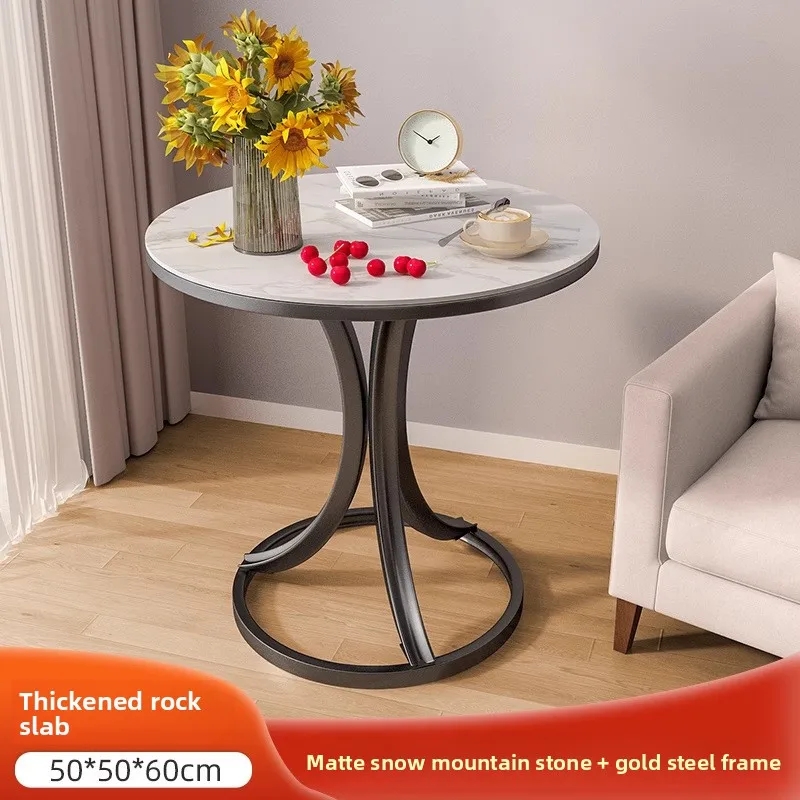 

Минималистичный приставной столик-тумба из каменной плиты, маленький журнальный столик, прикроватный угловой столик, маленький круглый столик, креативный прикроватный столик