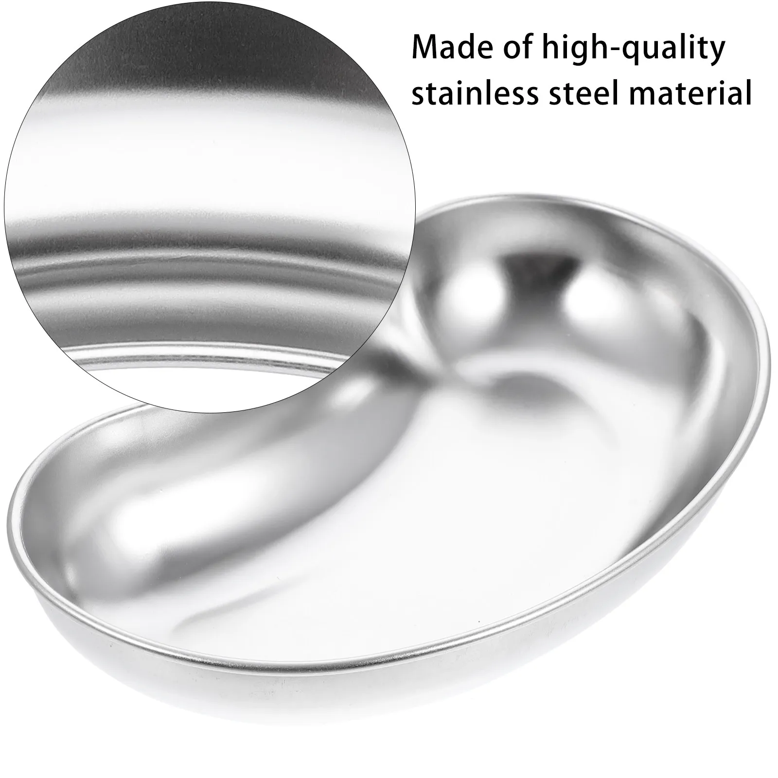 1Pcs Stainless Steel Instrument Tray Kidney Shape Thickened Polished Surgical Experiment Tray