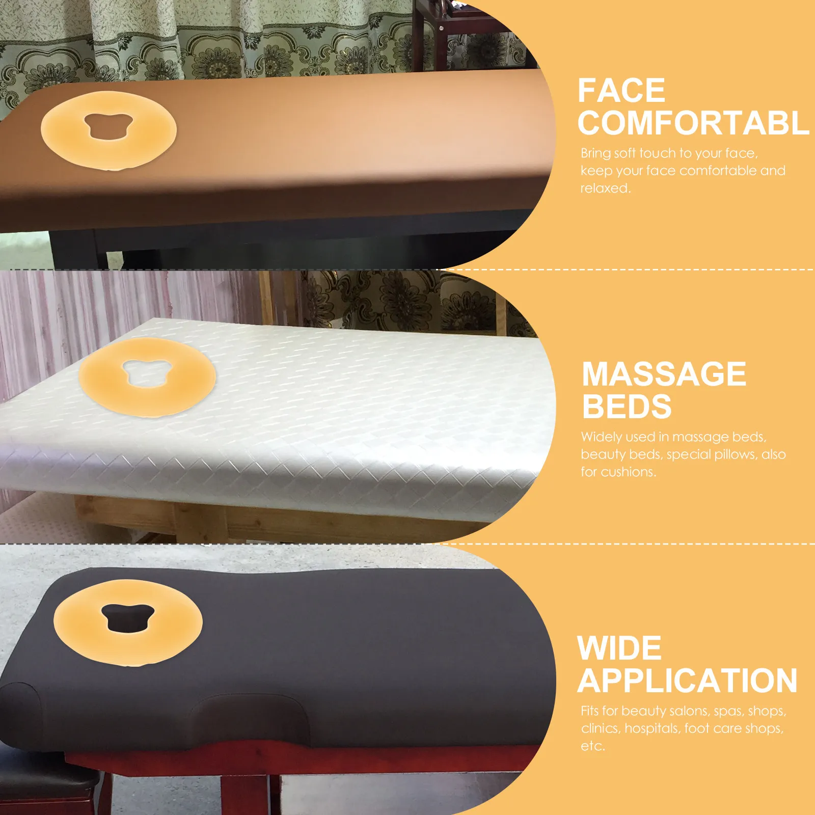 

1Pcs Silicone Face Down Pillow Ergonomic Design Massage Cushion for Spa Beauty Clinic Neck and Back Support Comfortable