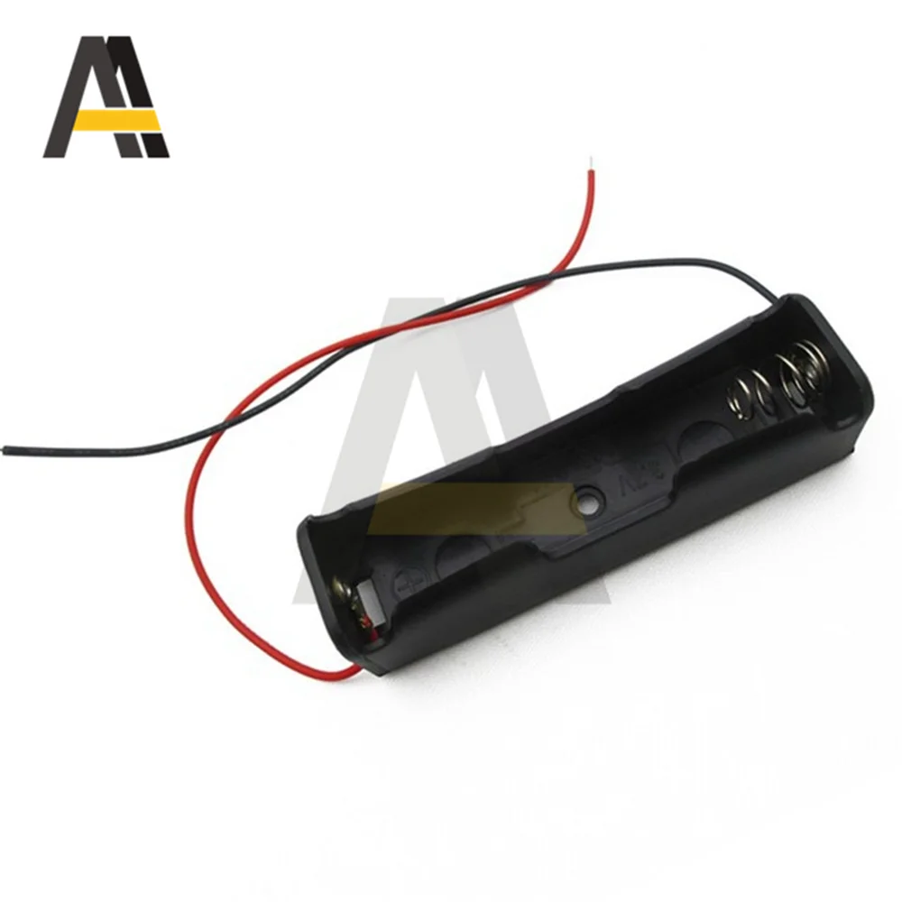 Caja de plástico para pilas AA LR6 HR6, soporte para pilas, contenedor AAX1 con cable, 18650 V, 5 piezas, bricolaje, 3,7
