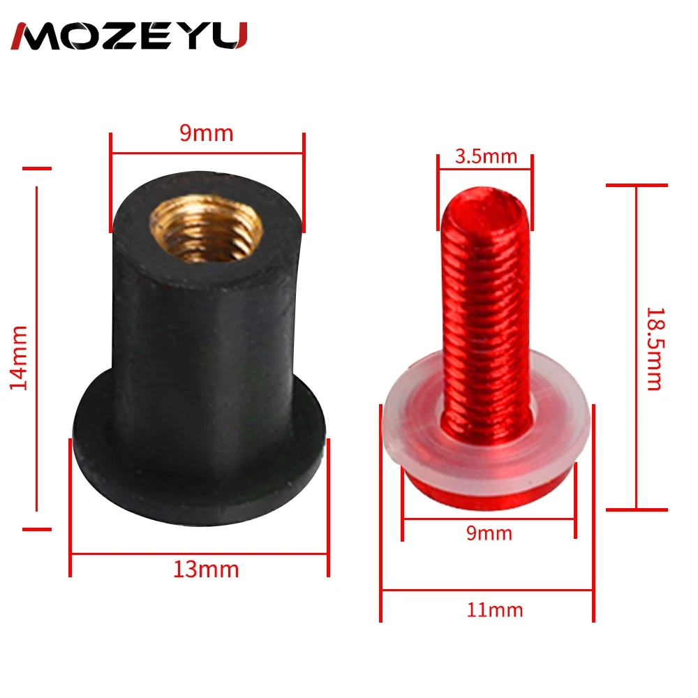 5MM 10PCS Fairing Bolt Kit For yamaha fz6 fz1 fazer TRACER 900 MT 09 XSR 700 XT 1200 R6 R3 R1 FZ6R FJR1300 Windscreen Screw Nuts - Image 6