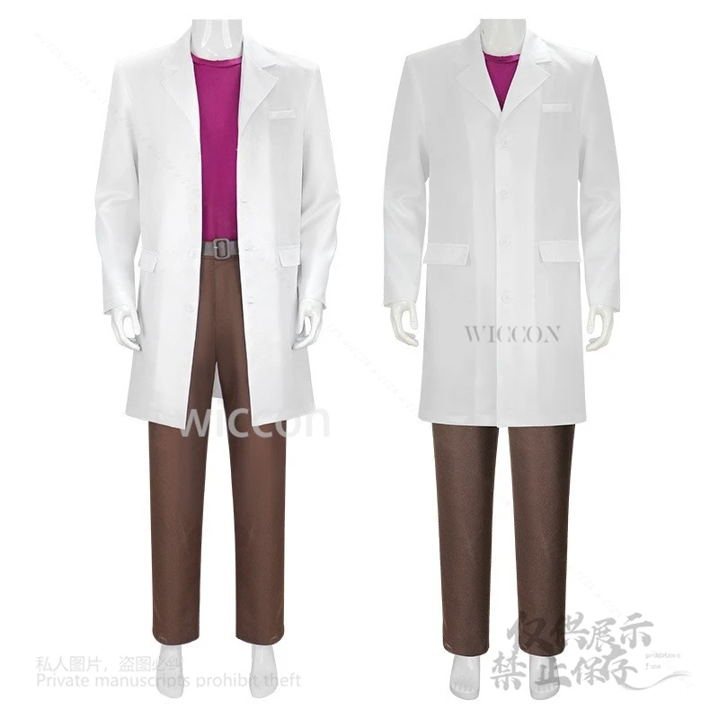 لعبة جيرالد أزياء تنكرية إيجمان جد أبيض مجموعات كاملة بدلة موحدة للبالغين رجل حفلة الهالوين وعيد الميلاد