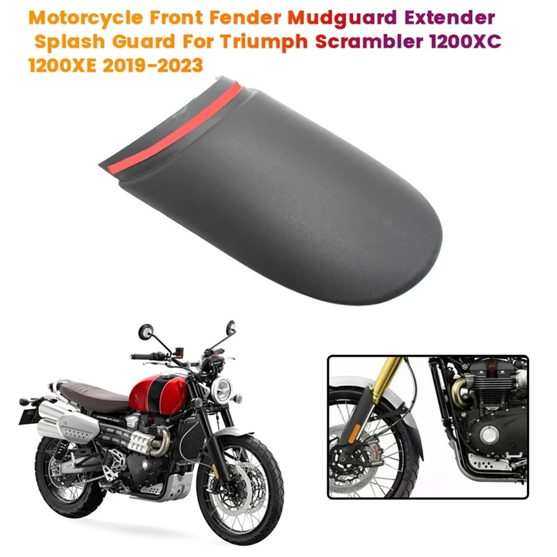 

Motorcycle Front Fender Mudguard Extender For Triumph Scrambler 1200XC 1200XE 2019-2023 Wheel Extension Splash Guard