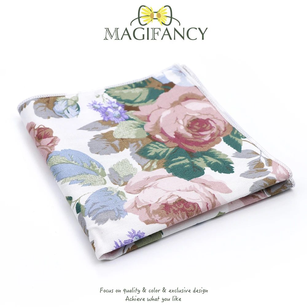 جديد 26 ألوان جودة الأزهار الكرتون 23 سنتيمتر Hankie 100% القطن الرجال الزفاف عادية حفلة التعادل مطابقة جيب مربع هدية الإكسسوار #1