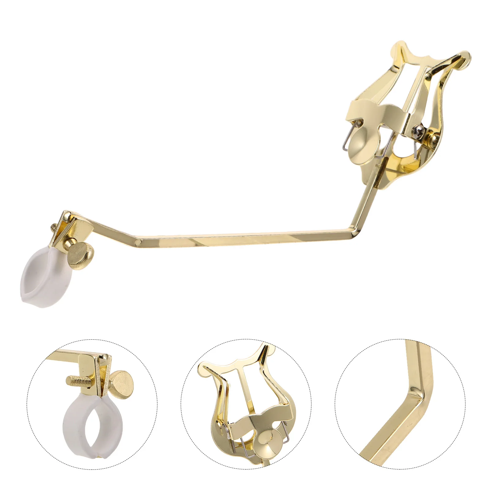 

French Horn Sheet Clip Lightweight Portable Music Instrument Holder For Marching Band Gold Finish Wind Instrument Accessories