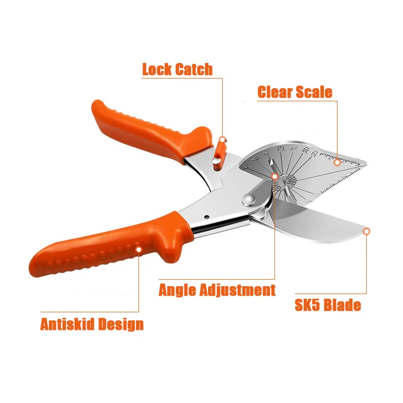 Multi-purpose 45 Degree 90 Degree Edge Angle Scissors/multifunction Angle Scissors/wire Slot Cutter Option Replacement Blades