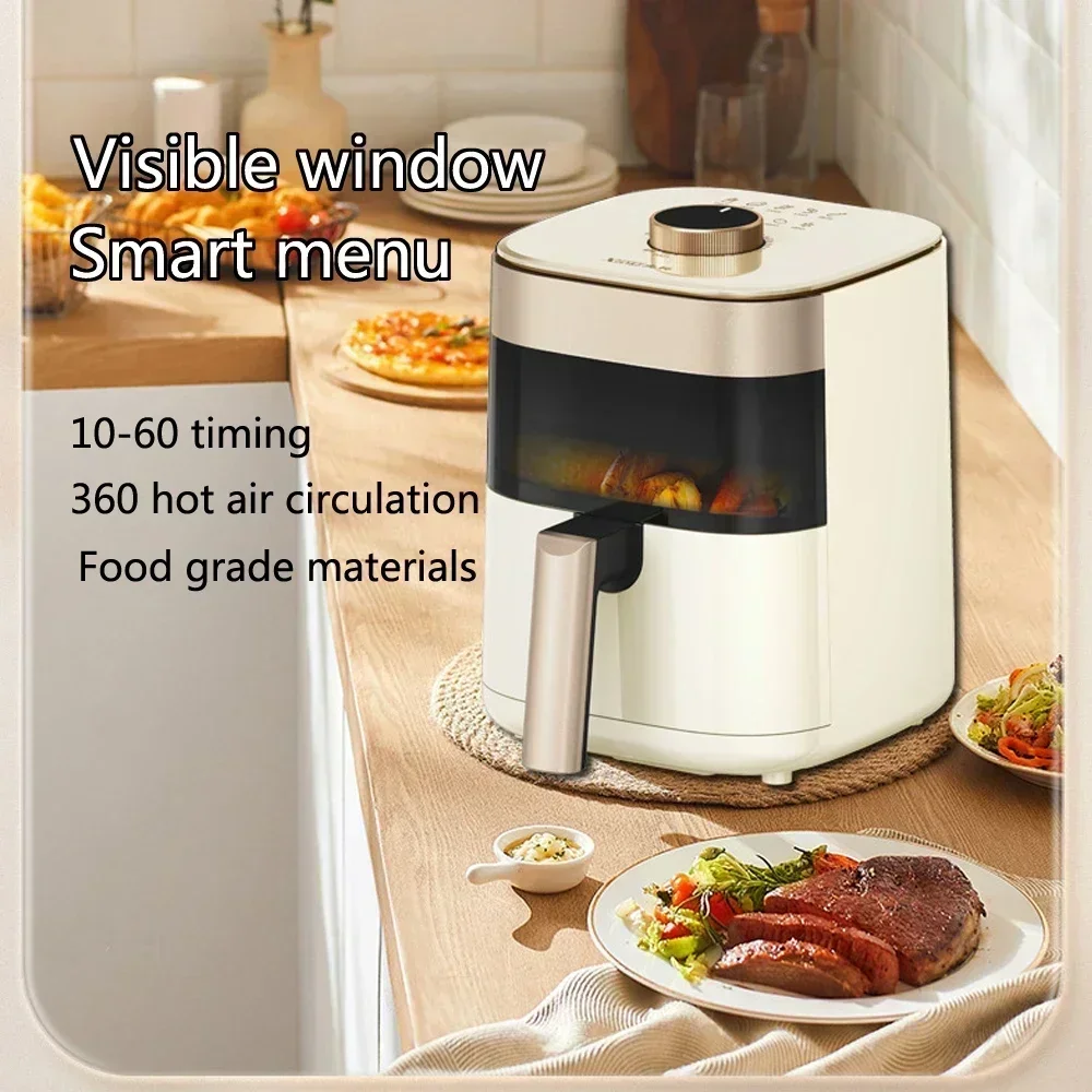 4.5L Air Electric fryer Household multifunctional intelligent oil-free smokeless electric air fryers Large capacity airfryers