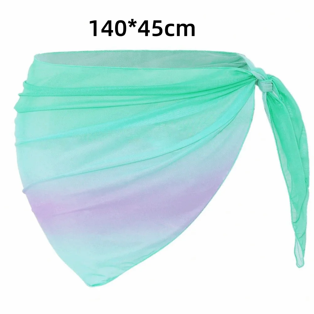 Vestido de playa corto de chifón UPF, pareo transpirable secado rápido - imagen 5