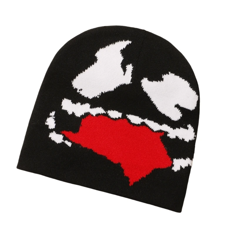 Gorro Punto Patrón Punk Sombrero Hiphop Sombrero Otoño Invierno Sombrero A Prueba Viento DXAA