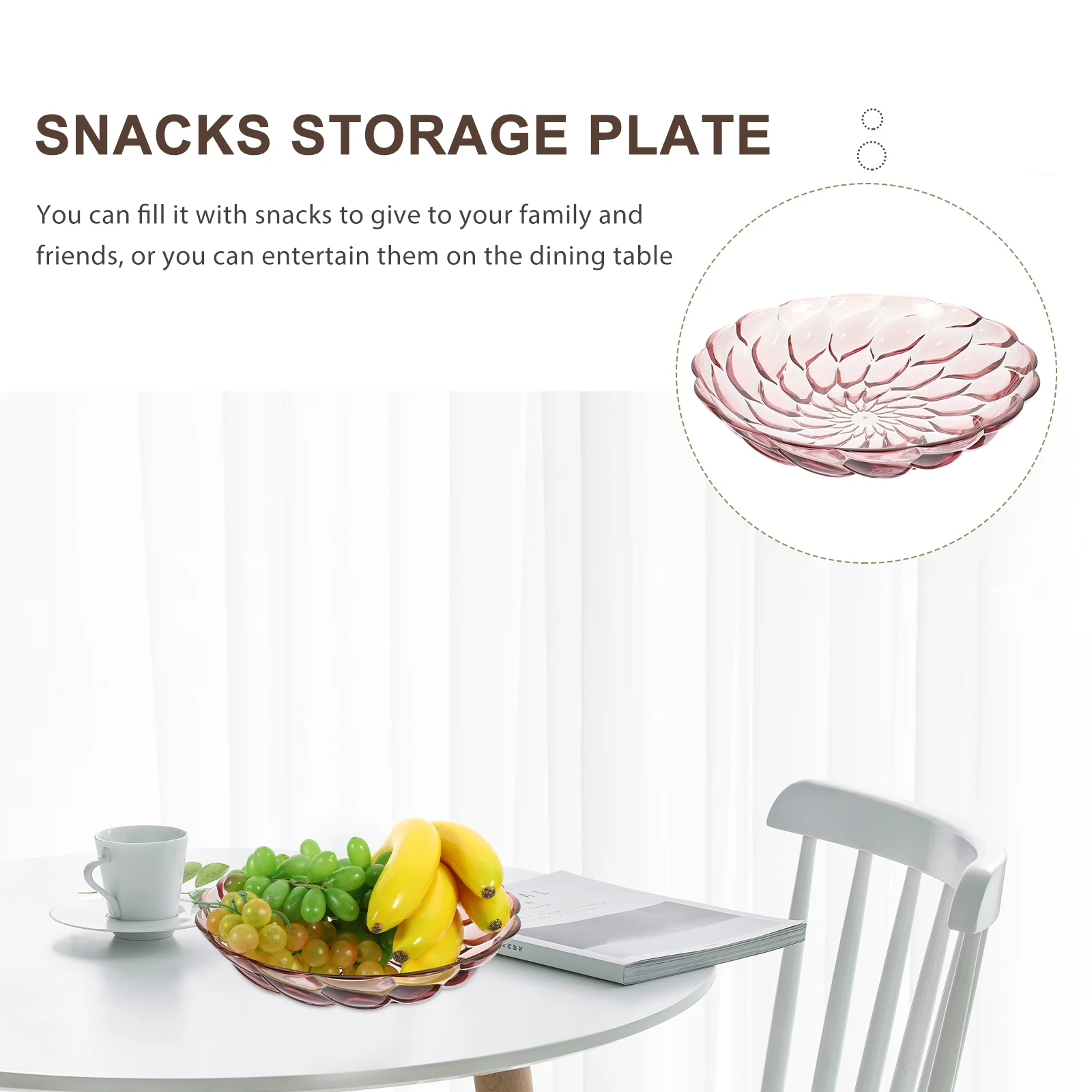 

Exquisite Plate Snack Storage Tray Decorative Serving Bowl C Snack Storage Holder y Dessert Plates Portable Picnic Use