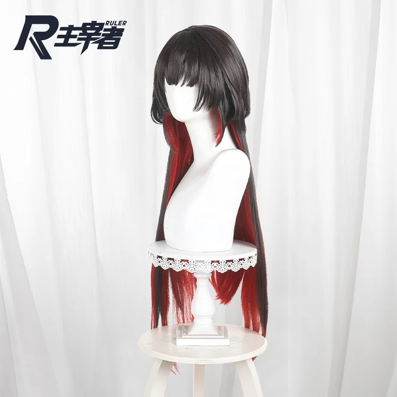 Game Identity V Sakura Cosplay Wig Black Red Mixed Wigs For Women Hongdie Longye Resistant Synthetic Hair Halloween Props