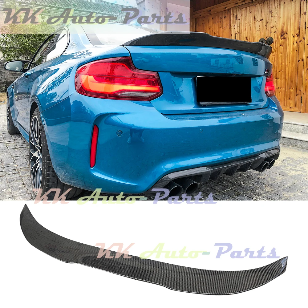 

For BMW F22 F87 M2 Real Carbon Fiber Rear Trunk Spoiler Wing Lip Boot 2016 UP Base Coupe Auto Tuning