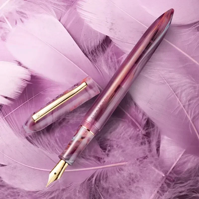 

RIIMOO Acrylic Resin Fountain Pen EF F 0.38MM 0.5MM Nib Writing Smooth Ink Pen for Business Office Graduation Gift Stationery