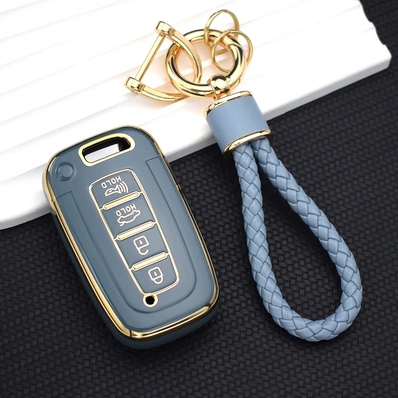 TPU Shell Fob Keychain Car Key Cover Case For Kia Forte Rio 3 K2 K3 K5 Sportage For Hyundai IX35 Sonata 8 Sorento Optima Forte