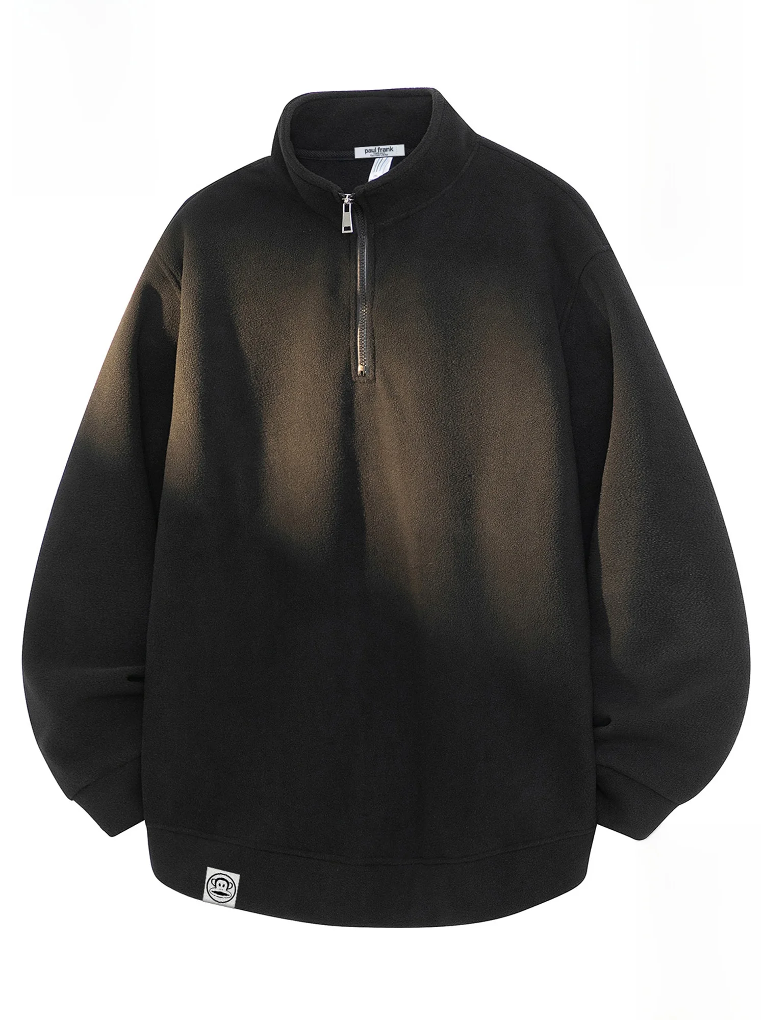 

PaulFrank Thiened Fce Hoodie Men's Casual Warm Loose Top Zipper Design Polyester Fiber Long Sve Youth Faion Winter ...