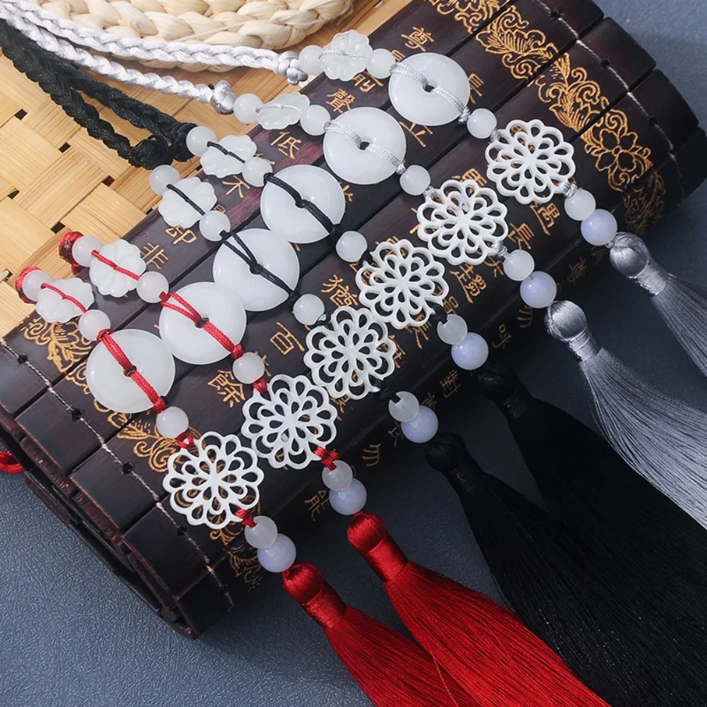 Retro Handwoven Hanfu Waist Belt Traditional Adjustable Bow Tie Belt Chinese Style Tassel Sash for Men Women